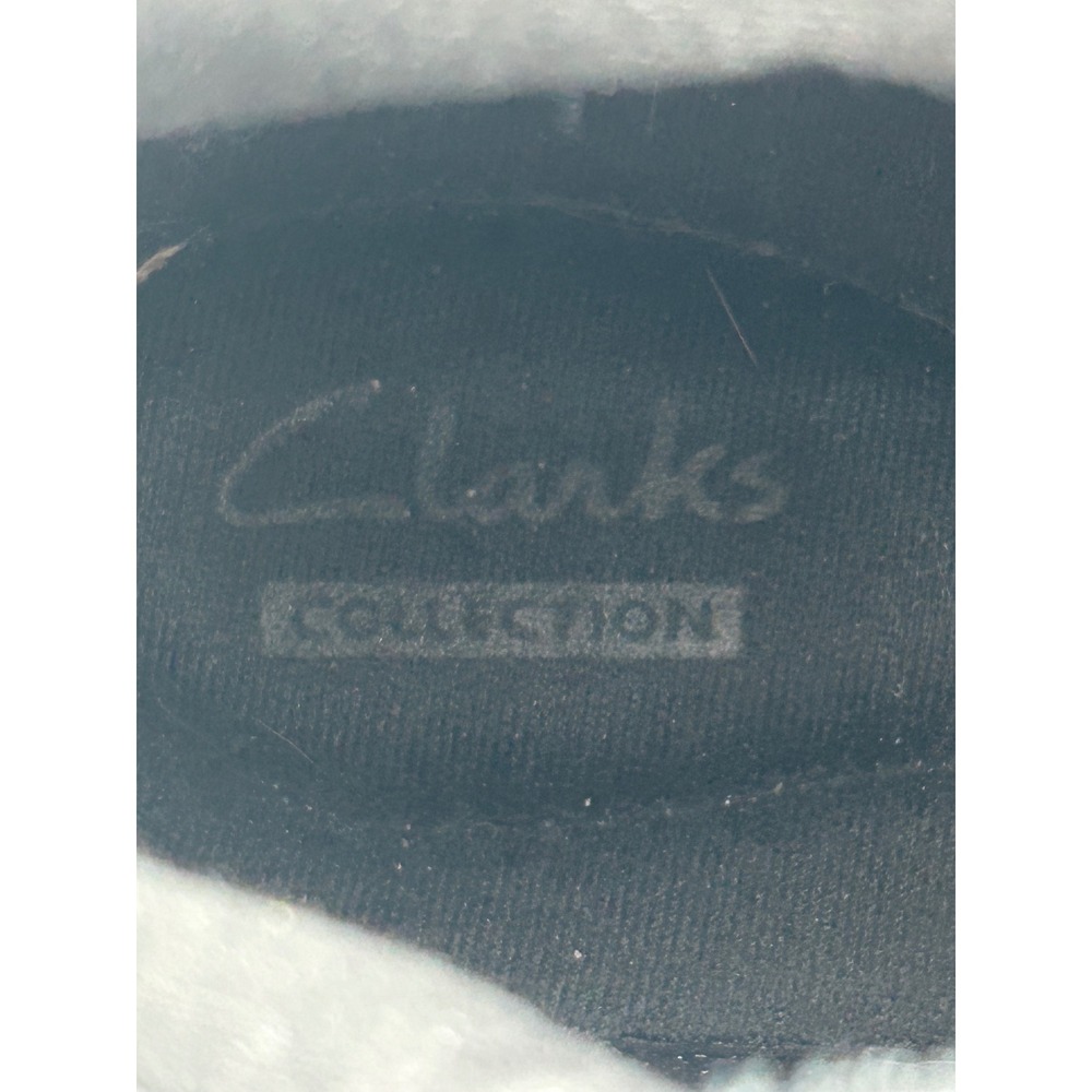 Clarks Collection Black Leather Pleated‎ Ankle Boots Women Sz 8.5M Block Heel - Picture 8 of 13
